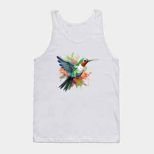 Watercolor Hummingbird Tank Top